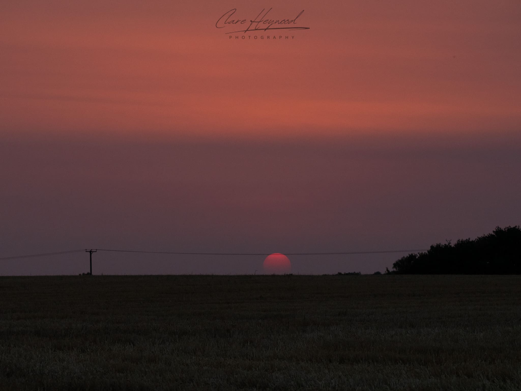 Sunset over the Farm Clare Heywood Photography photo of a Sunset over farmland